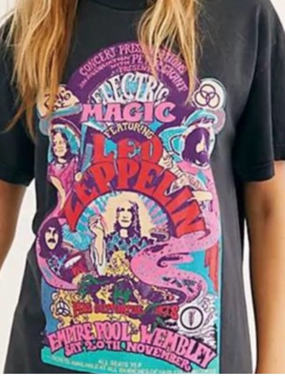 Daydreamer for Free People Zed Zeppelin Black T-Shirt
